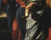 安尼巴尔 卡拉奇 : 基督墓边的圣女，细节
